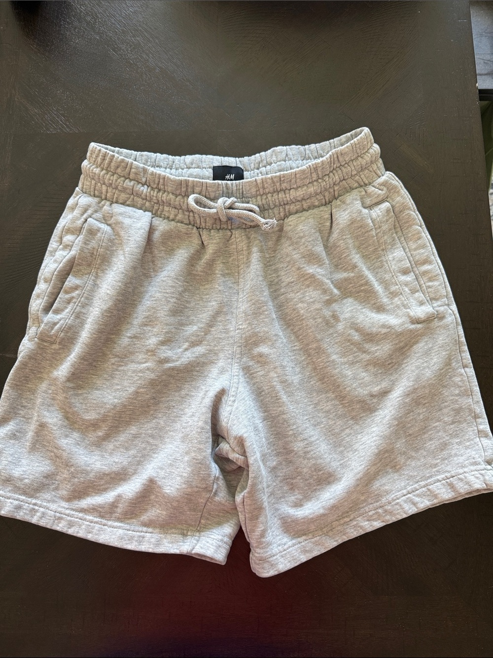 H&M Light Gray Athletic Drawstring Cotton Shorts